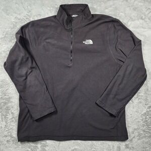 The North Face Sweatshirt Mens XL Black Gordon Lyons Fleece 1/4 Zip Outdoor